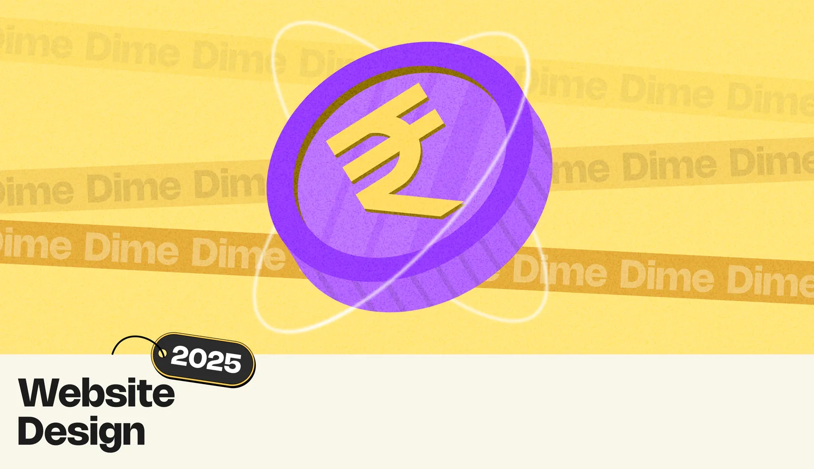 The dime rupee coin, website design 2025